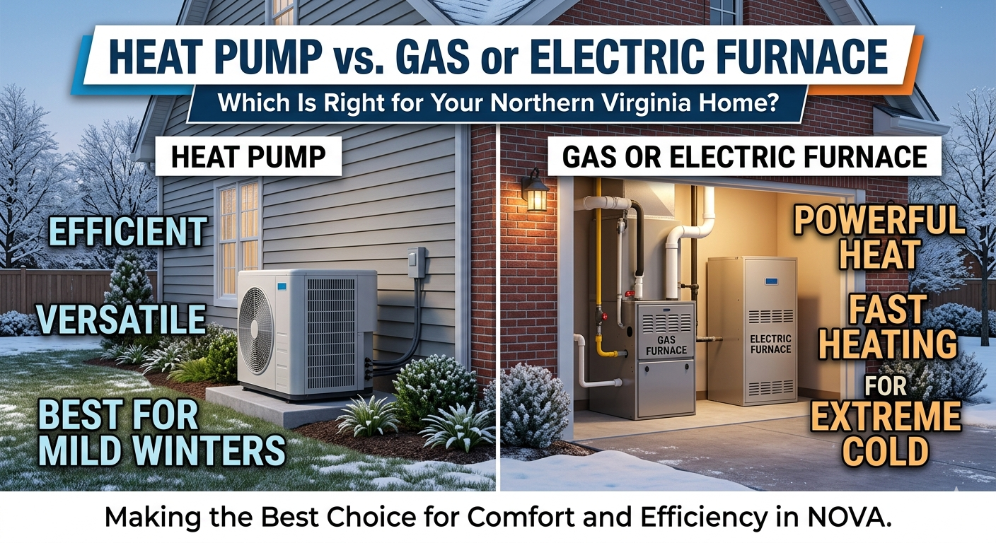 Heat Pump vs Gas or Electric Furnace Which Is Right for Your Northern Virginia Home?golden arrow service