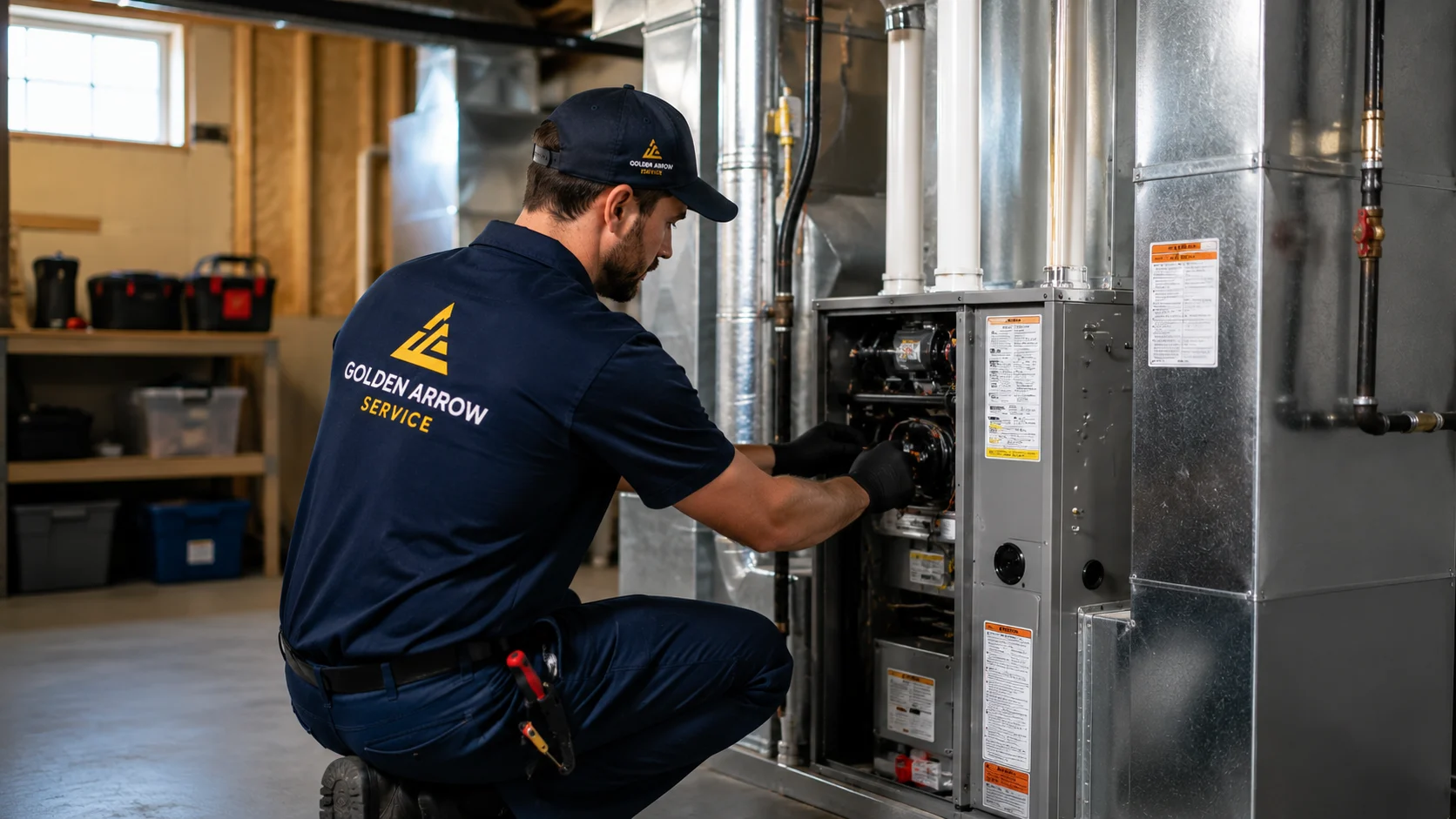 Furnace installation and replacement in Northern Virginia by Golden Arrow Service